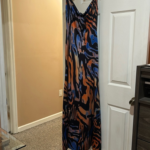 Women’s spaghetti string multi colored maxi dress - Picture 2 of 5